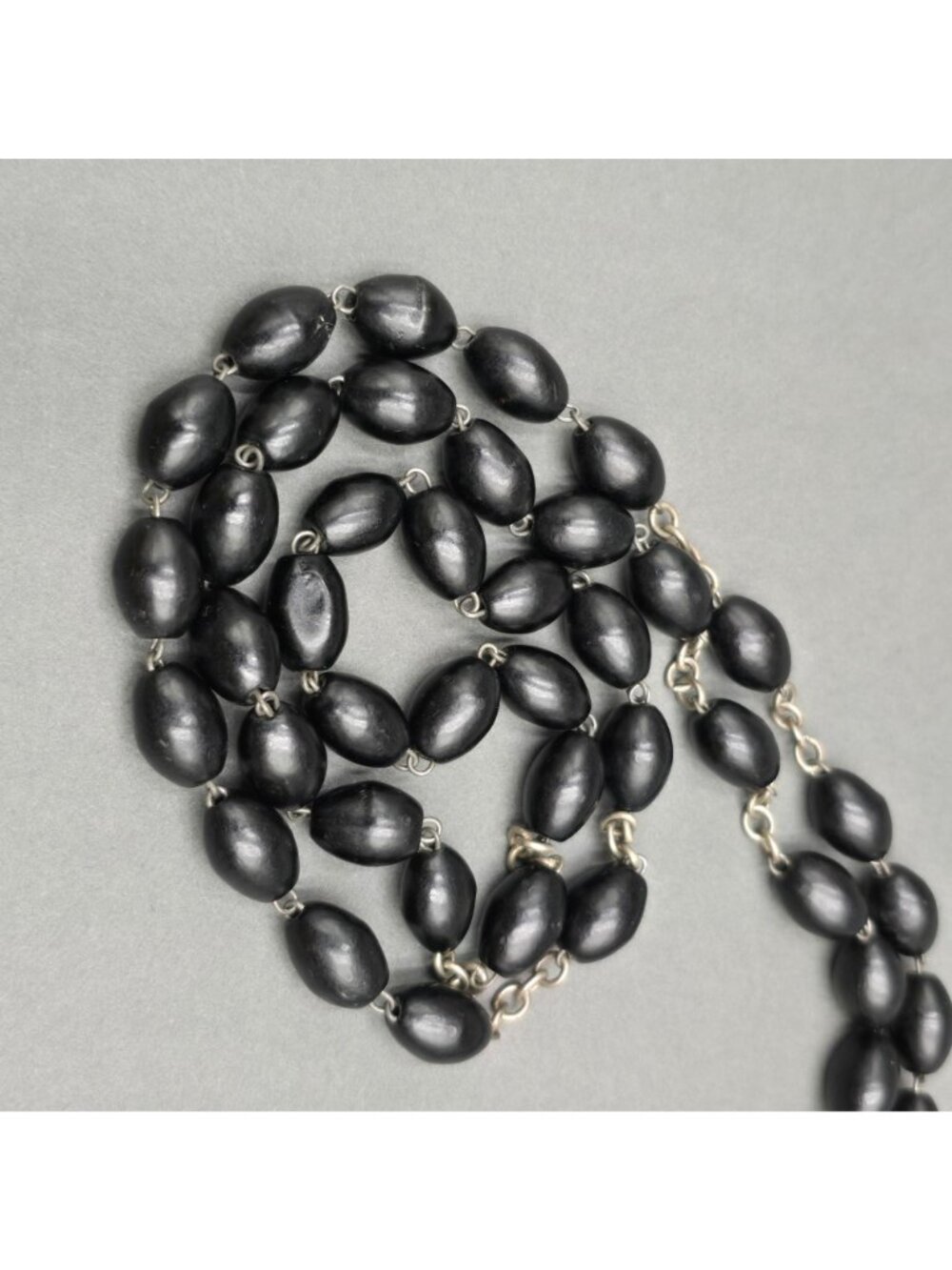 Vintage Belt Habit Rosary Black Wooden Beads Italy Catholic Nun Monk Monastic - Picture 4 of 14